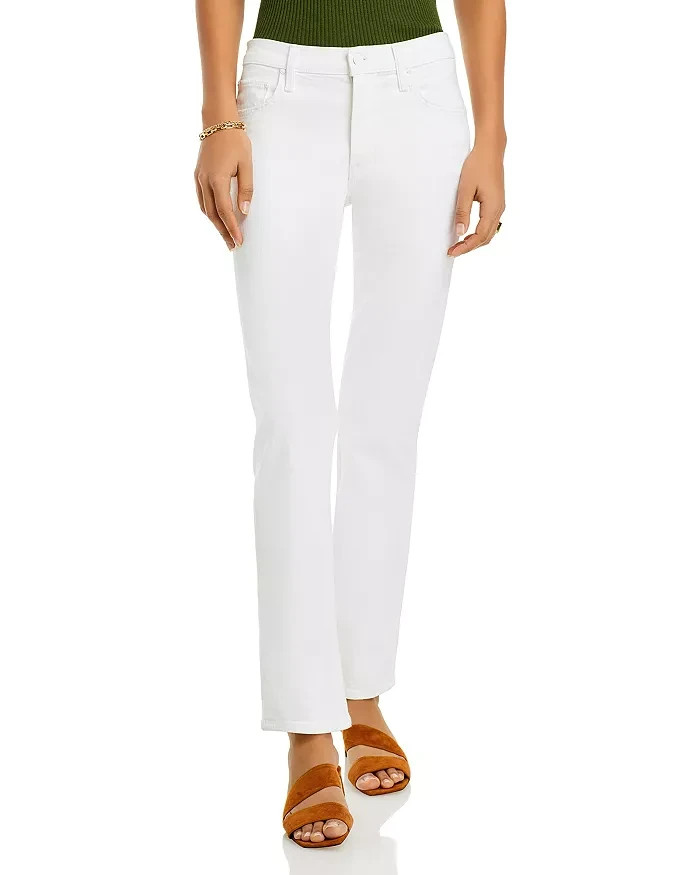 MOTHER The Smarty Pants Skimp High Rise Jeans Women's 26 Totally Innocent Solid