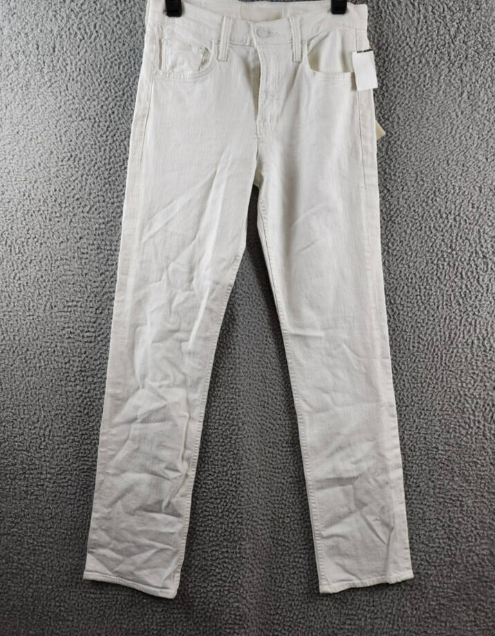 MOTHER The Smarty Pants Skimp High Rise Jeans Women's 26 Totally Innocent Solid