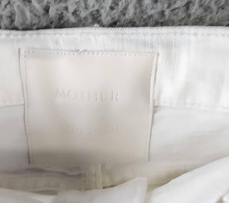 MOTHER The Smarty Pants Skimp High Rise Jeans Women's 26 Totally Innocent Solid