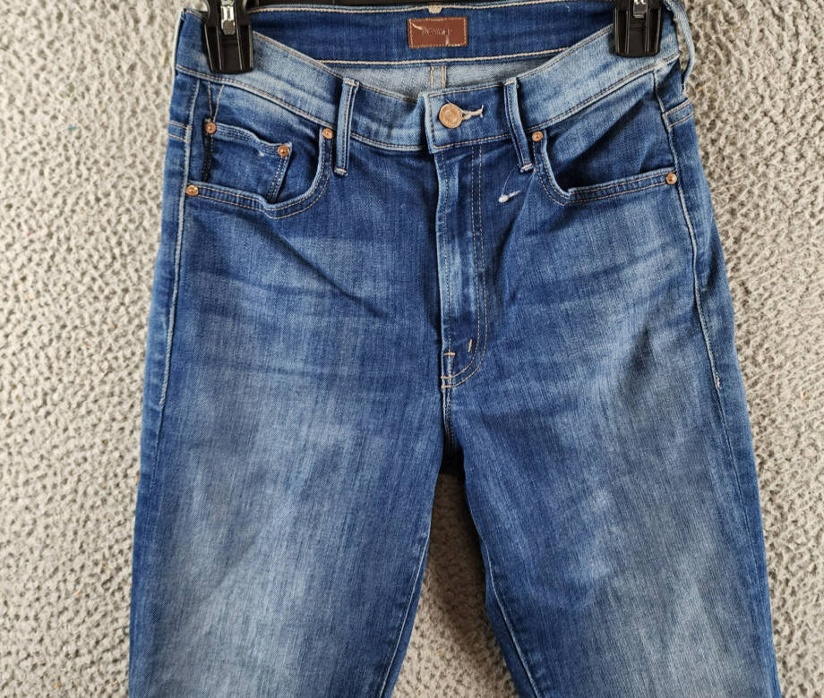 MOTHER The Insider Flood Fray Ankle Straight Jeans Women's 26 We Got The Beat