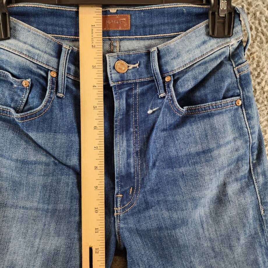 MOTHER The Insider Flood Fray Ankle Straight Jeans Women's 26 We Got The Beat