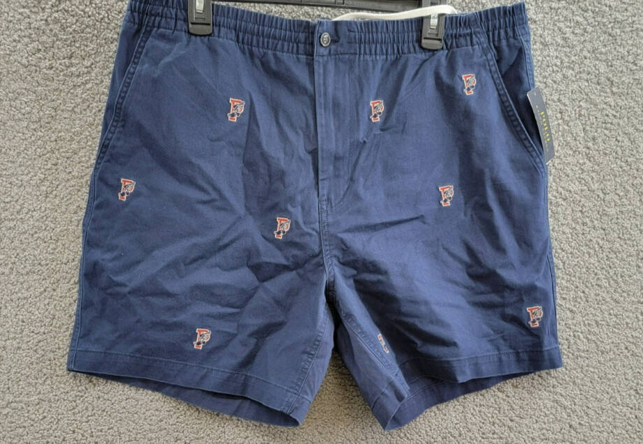 Polo Ralph Lauren 6-Inch Polo Prepster P-Wing Shorts Men's XXL Navy Button Zip