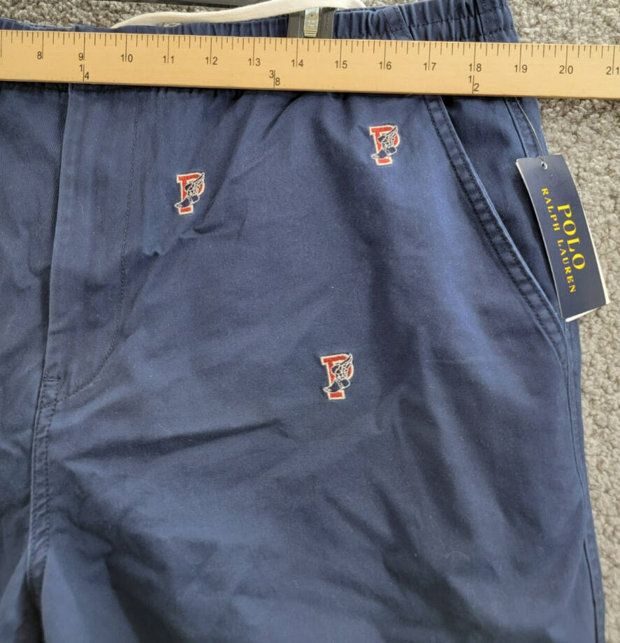 Polo Ralph Lauren 6-Inch Polo Prepster P-Wing Shorts Men's XXL Navy Button Zip