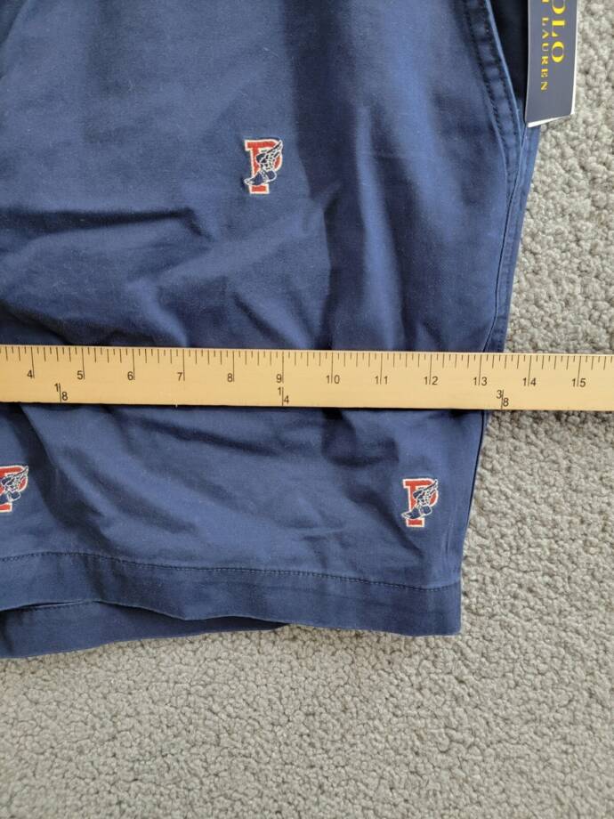 Polo Ralph Lauren 6-Inch Polo Prepster P-Wing Shorts Men's XXL Navy Button Zip