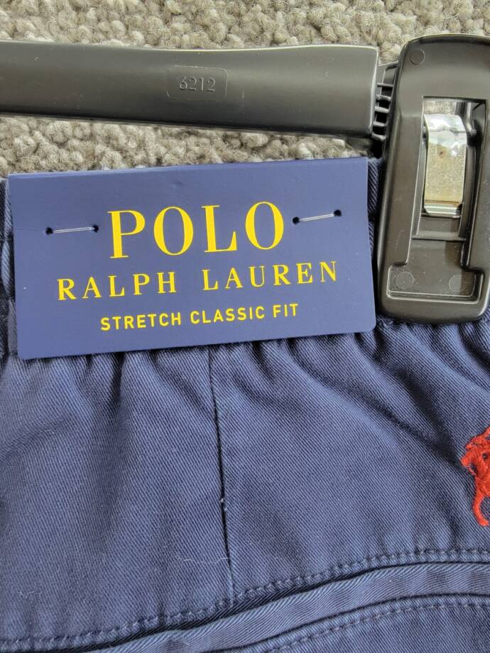 Polo Ralph Lauren 6-Inch Polo Prepster P-Wing Shorts Men's XXL Navy Button Zip