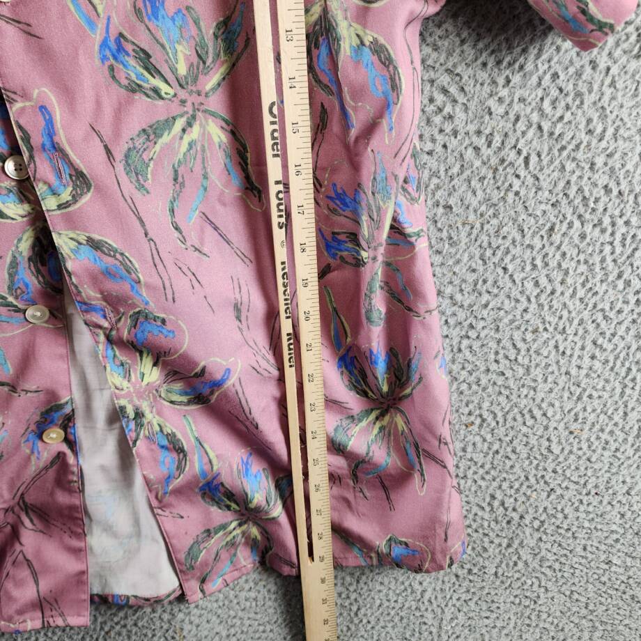 PS by Paul Smith Iris Floral Casual Fit Button Up Shirt Men's M Pink Multi S/S