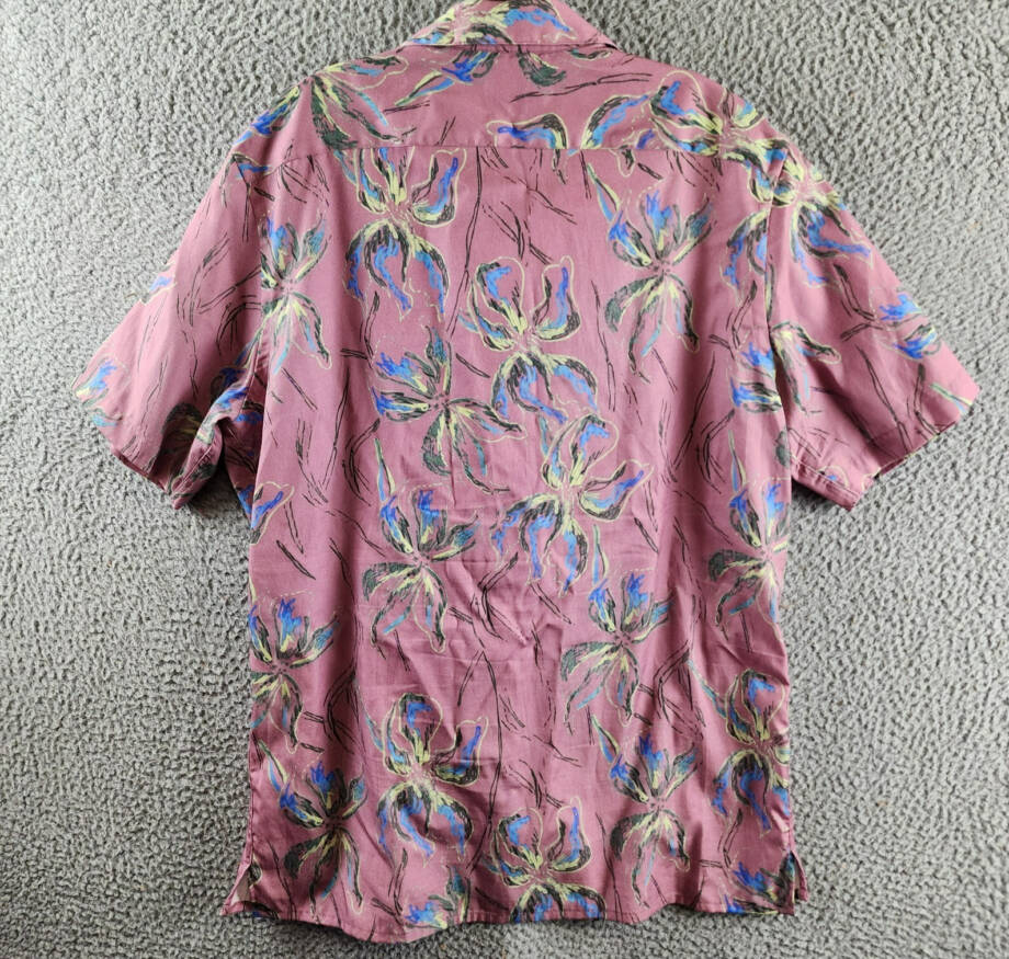 PS by Paul Smith Iris Floral Casual Fit Button Up Shirt Men's M Pink Multi S/S