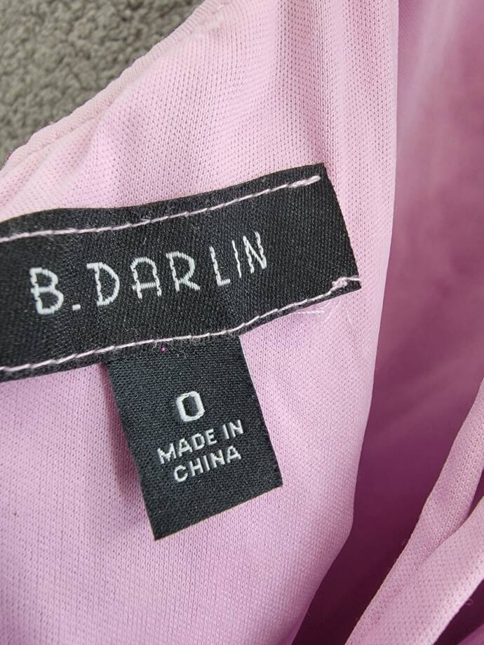 B Darlin Sequin-Pattern Floor-Sweeping Gown Juniors' 0 Dark Mauve Zip Closure