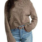 Polo Ralph Lauren Wool & Cashmere Turtleneck Sweater Women's S Brown Marle L/S