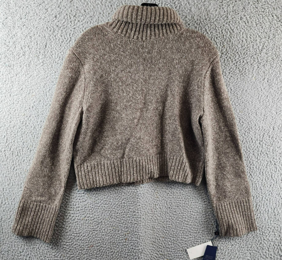 Polo Ralph Lauren Wool & Cashmere Turtleneck Sweater Women's S Brown Marle L/S