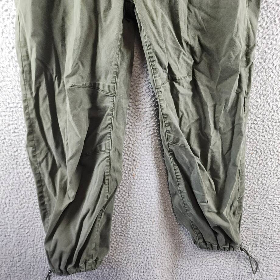PAIGE Reid Jogger Pants Womens 31 Vintage Forester Green Drawcord Hem Button Zip