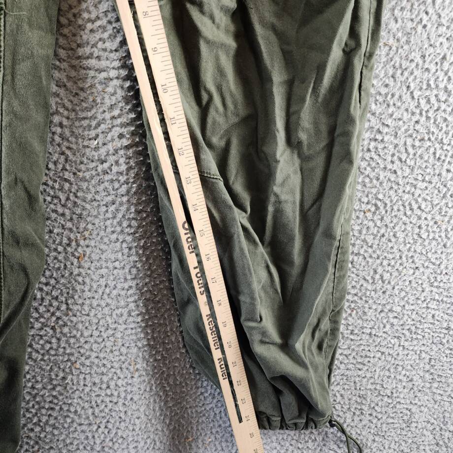 PAIGE Reid Jogger Pants Womens 31 Vintage Forester Green Drawcord Hem Button Zip