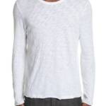 ATM Anthony Thomas Melillo Destroyed Slub-Knit Tee Men's XL White Heather L/S