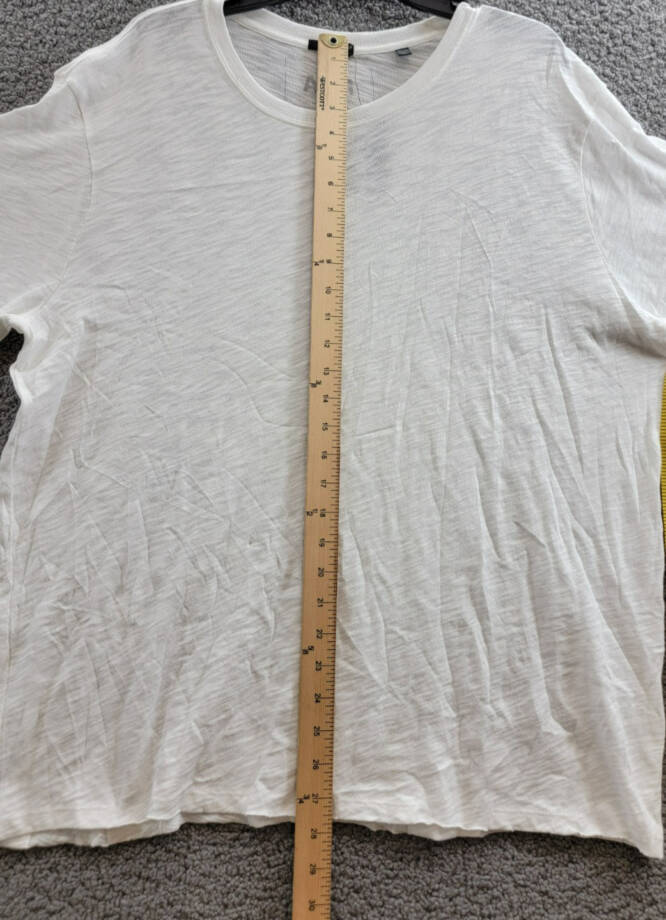 ATM Anthony Thomas Melillo Destroyed Slub-Knit Tee Men's XL White Heather L/S