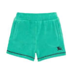 Burberry Equestrian Knight-Embroidered Toweling Shorts Baby Girls Jade 4Y