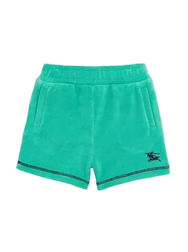 Burberry Equestrian Knight-Embroidered Toweling Shorts Baby Girls Jade 4Y