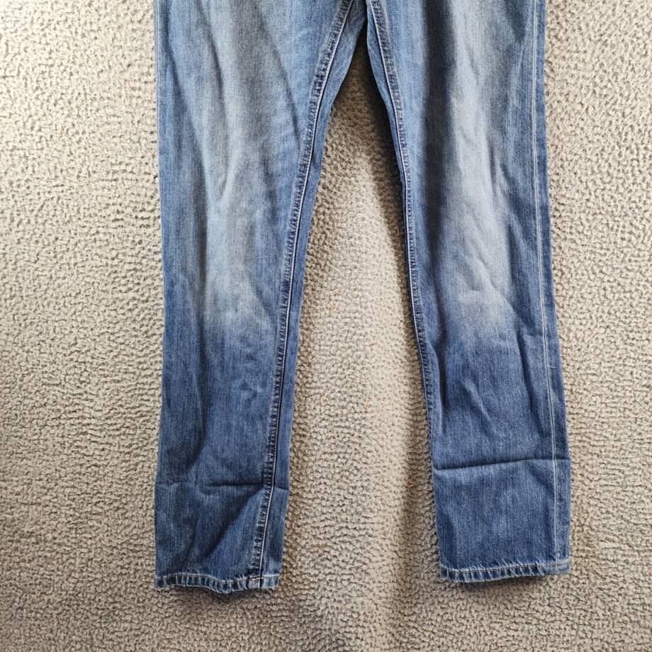 Free People Slim Shade Selvedge Jeans Women 27 True Blue Zip Fly Button Closure