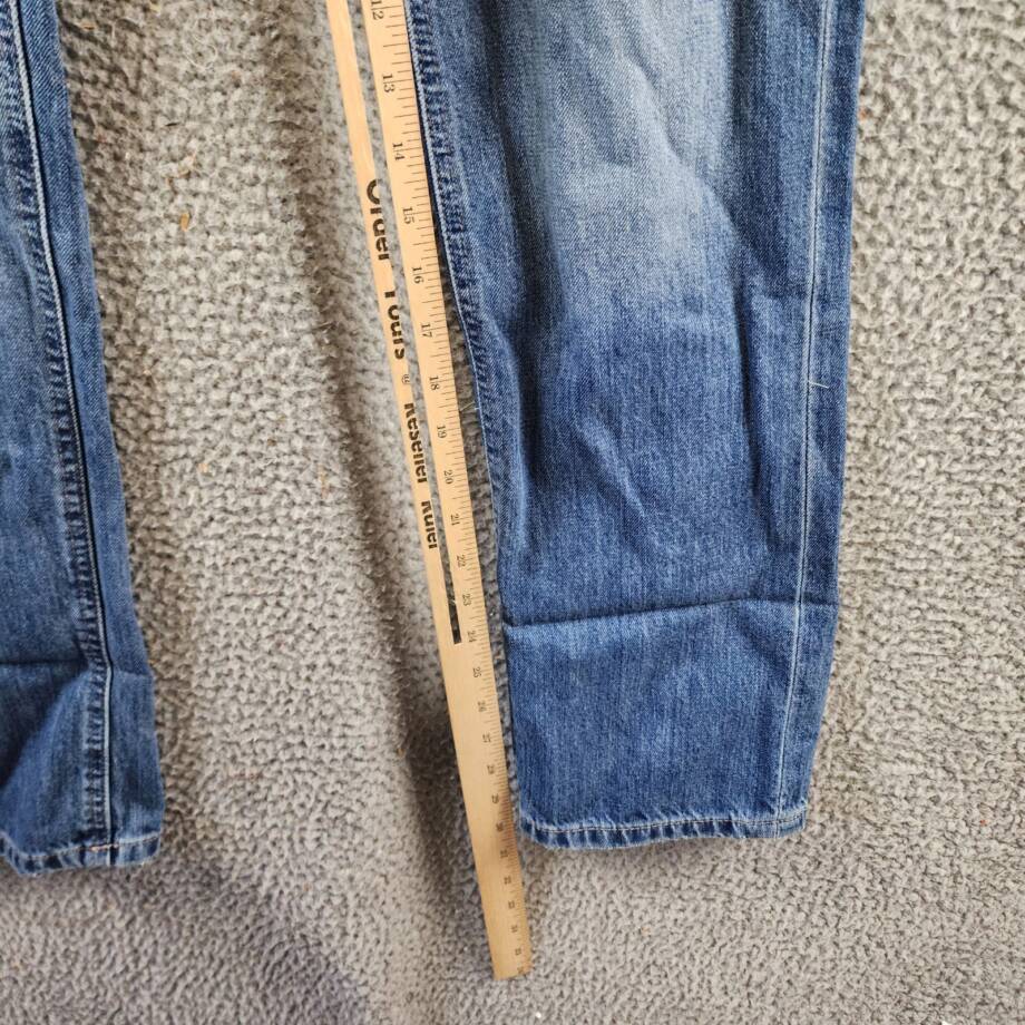 Free People Slim Shade Selvedge Jeans Women 27 True Blue Zip Fly Button Closure