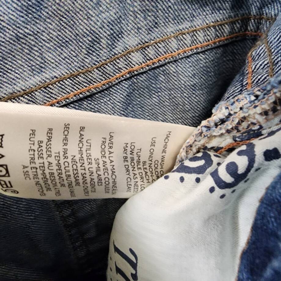 Free People Slim Shade Selvedge Jeans Women 27 True Blue Zip Fly Button Closure