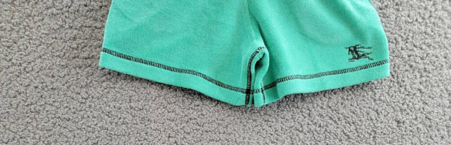 Burberry Equestrian Knight-Embroidered Toweling Shorts Baby Girls Jade 4Y