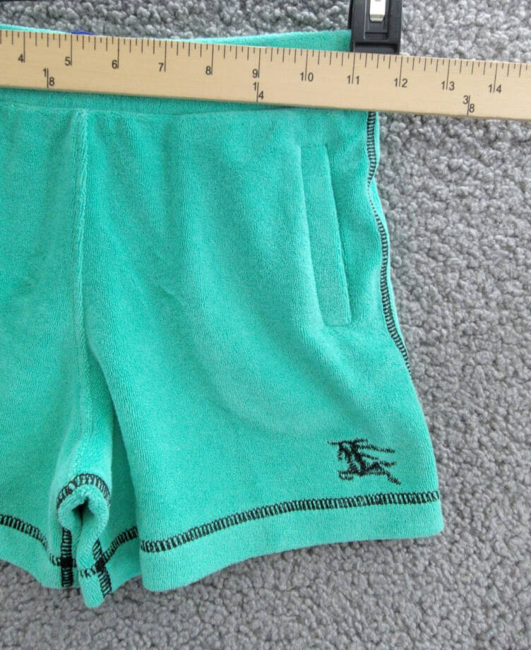 Burberry Equestrian Knight-Embroidered Toweling Shorts Baby Girls Jade 4Y