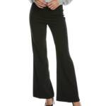Bardot Halifax Slim Fit Flared Pants Women M 6US Black Zip Hook And Bar Closure