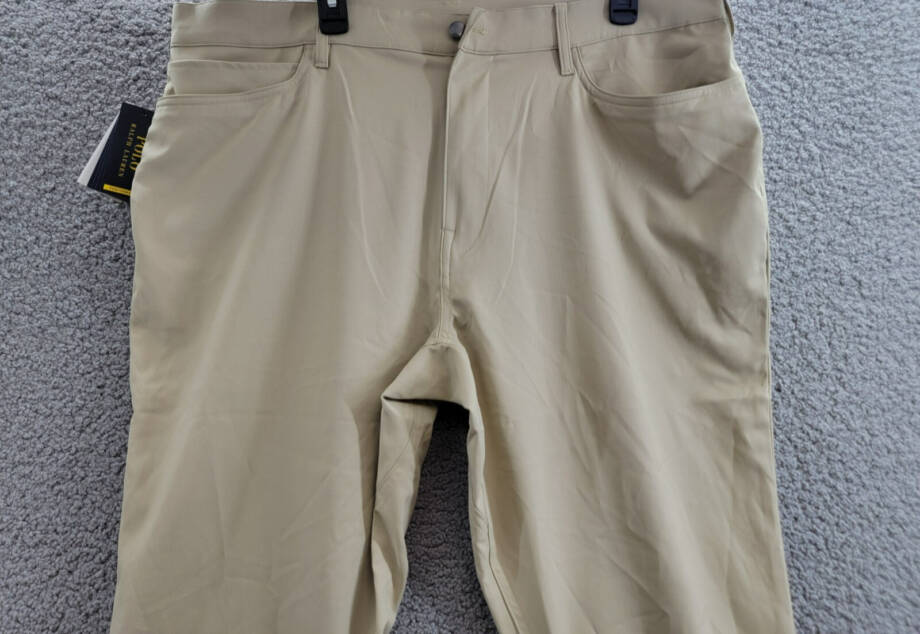 Polo Ralph Lauren Slim-Fit Performance Chino Pants Men's 40/30 Khaki Button Zip