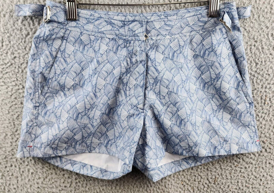 Orlebar Brown Quick Dry Tailored Fit Swim Short Men's Blue Pockets Zip XS
