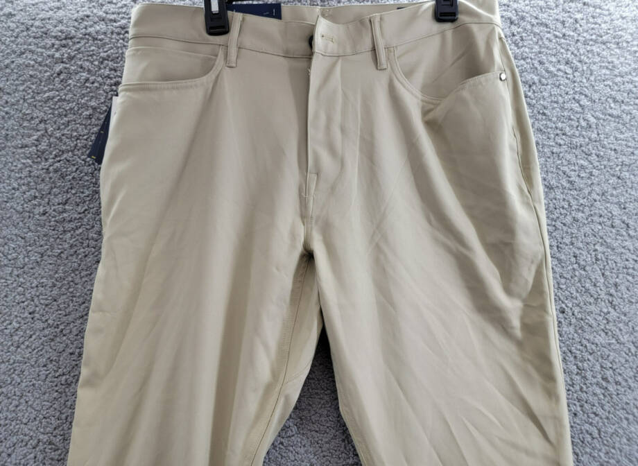Polo Ralph Lauren Slim-Fit Performance Chino Pants Men's 34/30 Khaki Button Zip