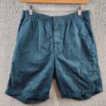 Norse Projects Ezra Elasticized Waist Shorts Men's S Deep Marine Zipper Fly