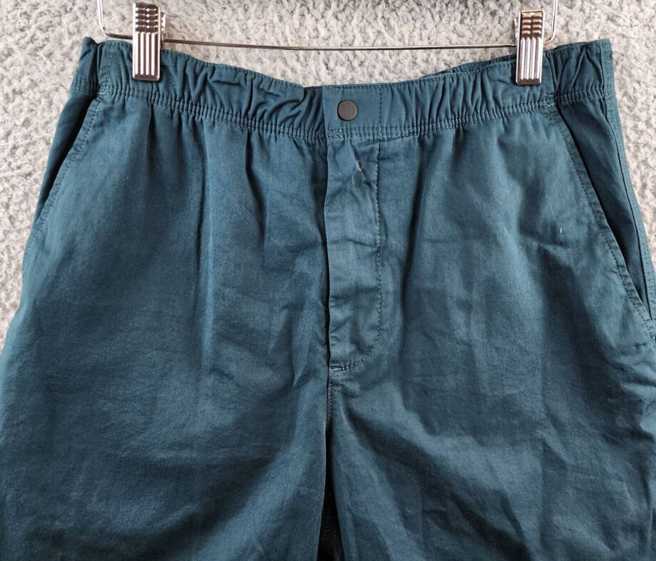 Norse Projects Ezra Elasticized Waist Shorts Men's S Deep Marine Zipper Fly