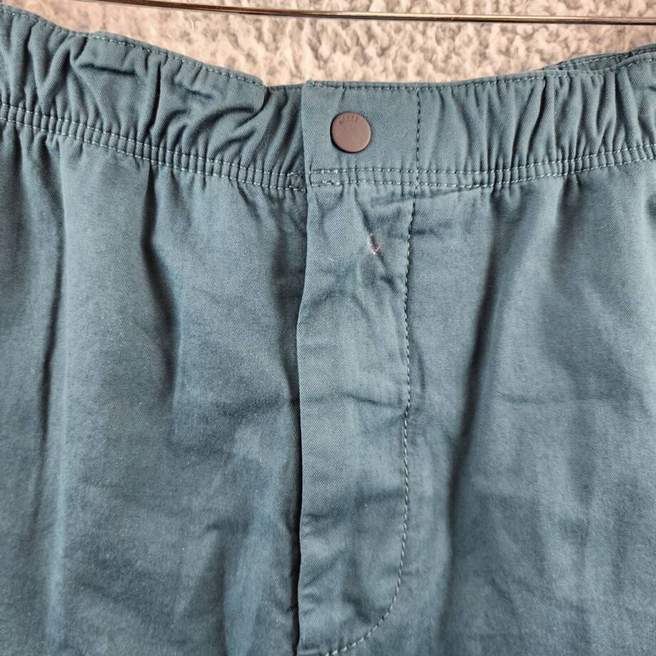 Norse Projects Ezra Elasticized Waist Shorts Men's S Deep Marine Zipper Fly