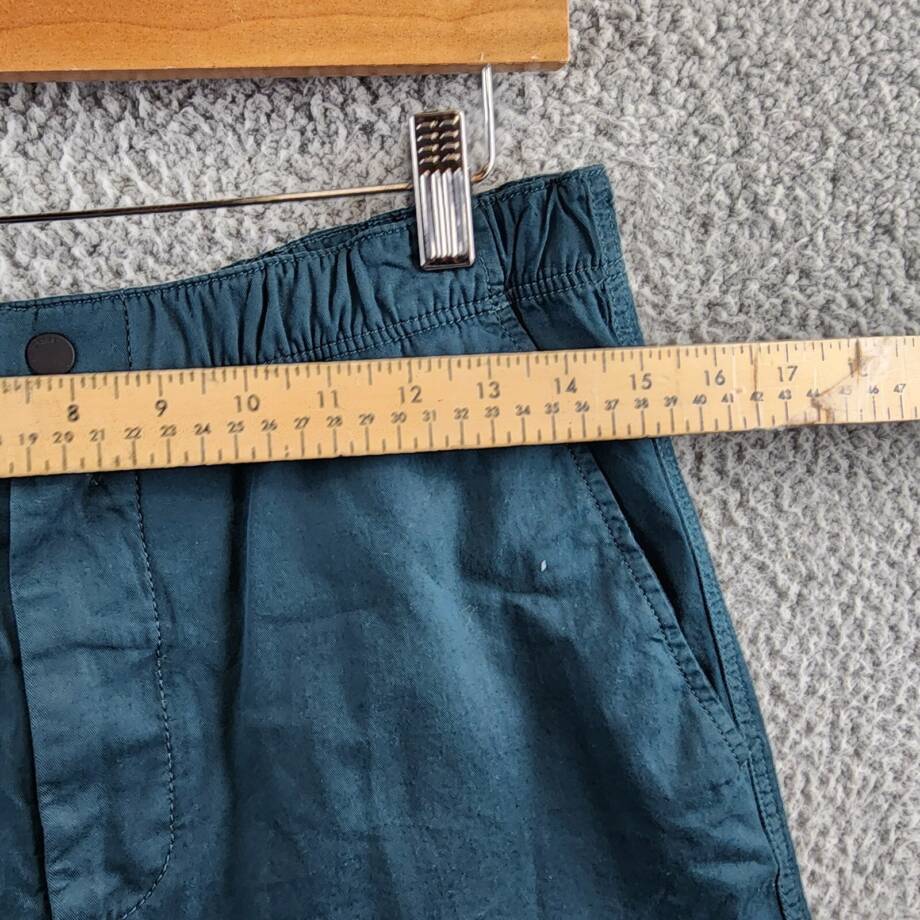 Norse Projects Ezra Elasticized Waist Shorts Men's S Deep Marine Zipper Fly