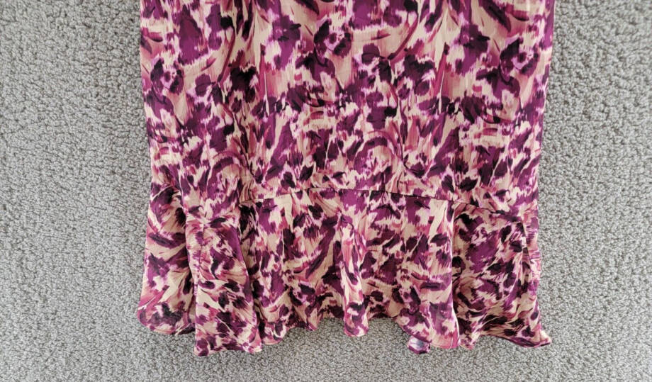 Jessica Howard Petite Printed Fit & Flare Dress Womens 6P Berry Back Zip Closure