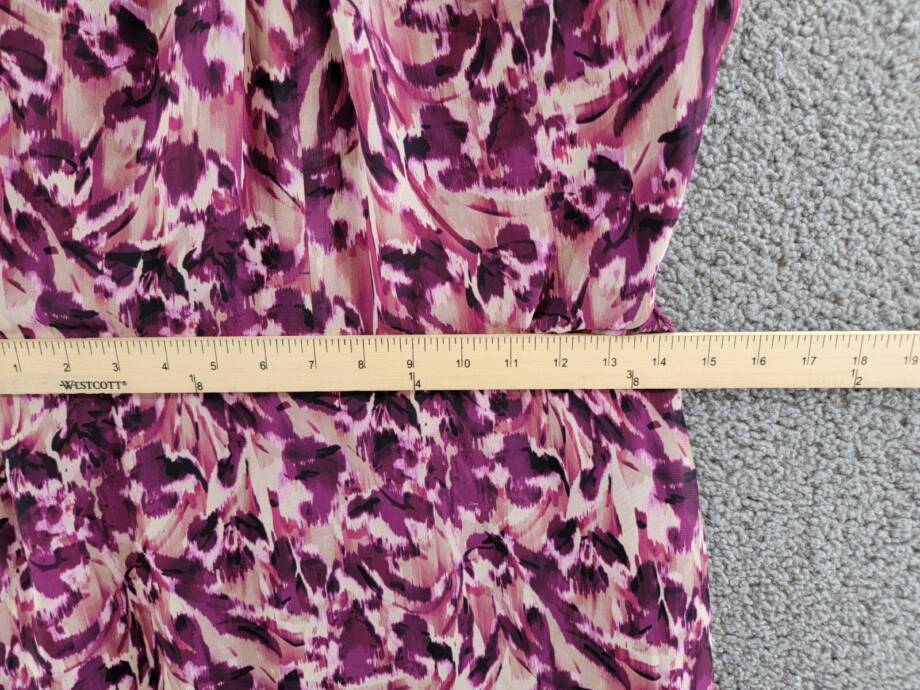 Jessica Howard Petite Printed Fit & Flare Dress Womens 6P Berry Back Zip Closure