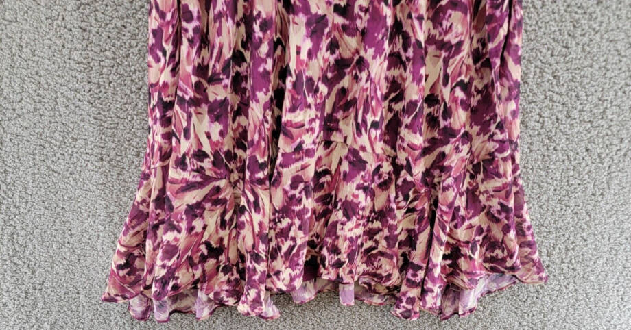 Jessica Howard Petite Printed Fit & Flare Dress Womens 6P Berry Back Zip Closure