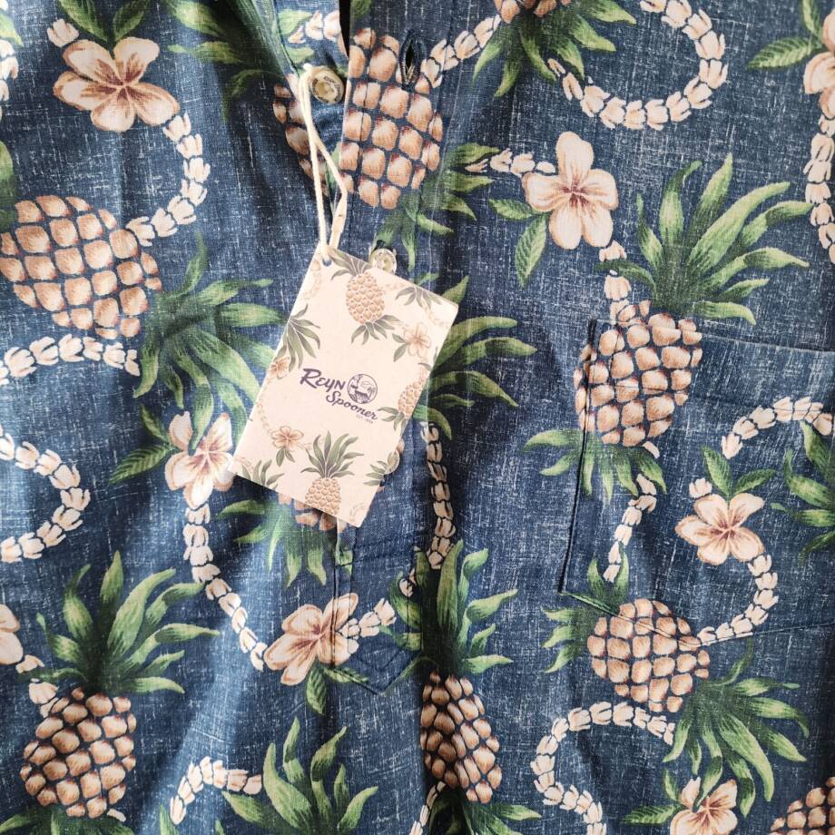 Reyn Spooner Pining for You Button Down Shirt Men's XL Real Teal Multi Printed +