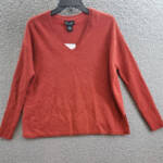 C By Bloomingdale's Cashmere Ribbed Sleeve Cashmere Sweater Women S Dark Sienna