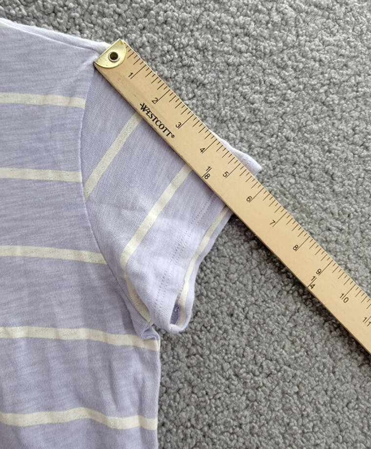 ATM Slub Jersey Schoolboy Stripe Crewneck Ringer Tee Women's S Skyflower S/S
