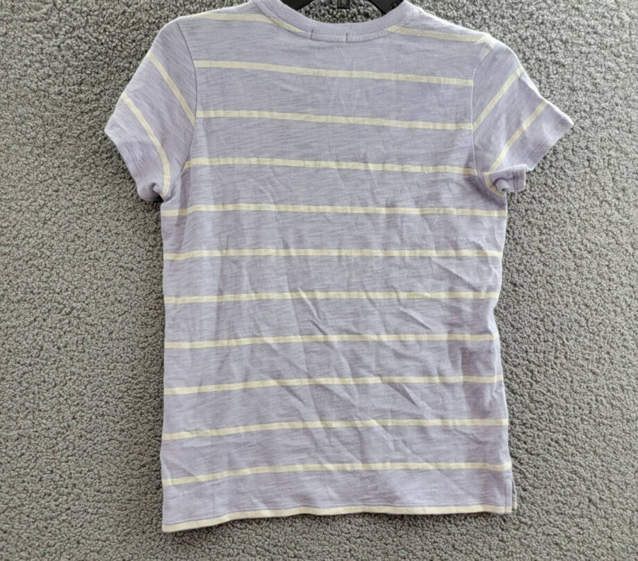 ATM Slub Jersey Schoolboy Stripe Crewneck Ringer Tee Women's S Skyflower S/S