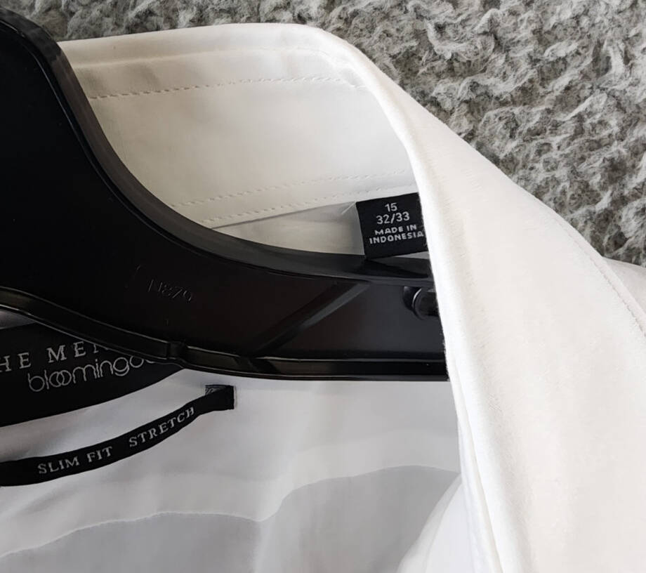 The Men's Store at Bloomingdale's Slim Fit Dress Shirt Men's 15 32/33 White L/S~
