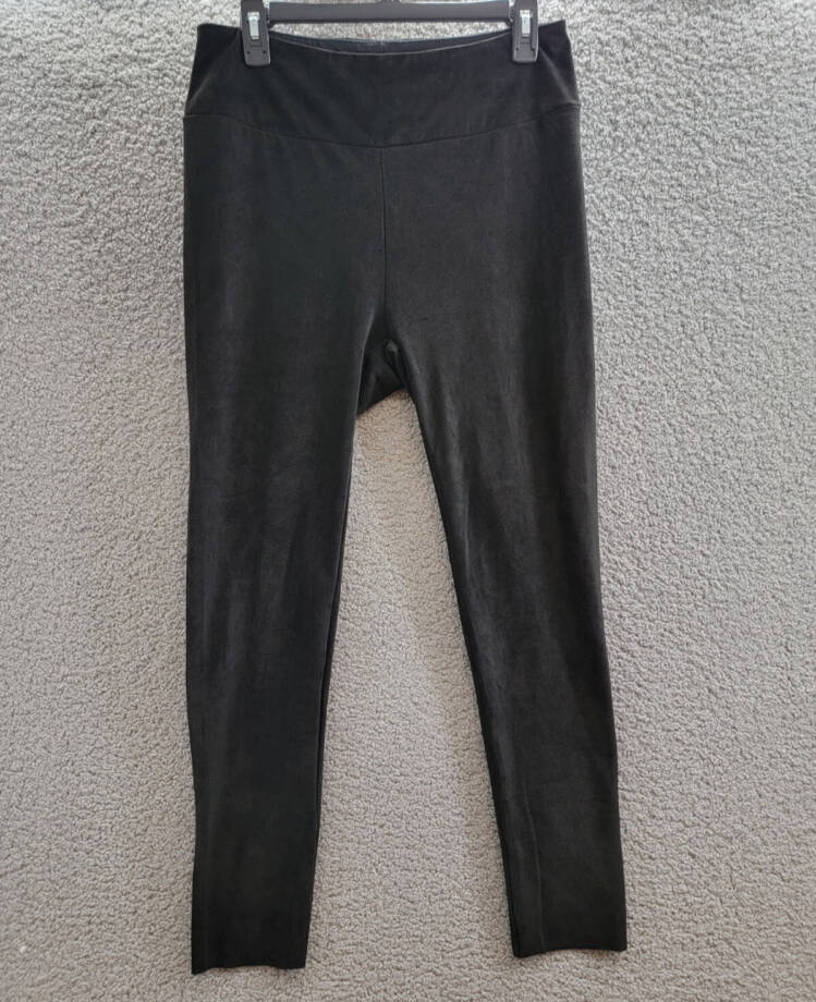 Splendid Faux Suede Leggings Women's Large Black Pull-On Style