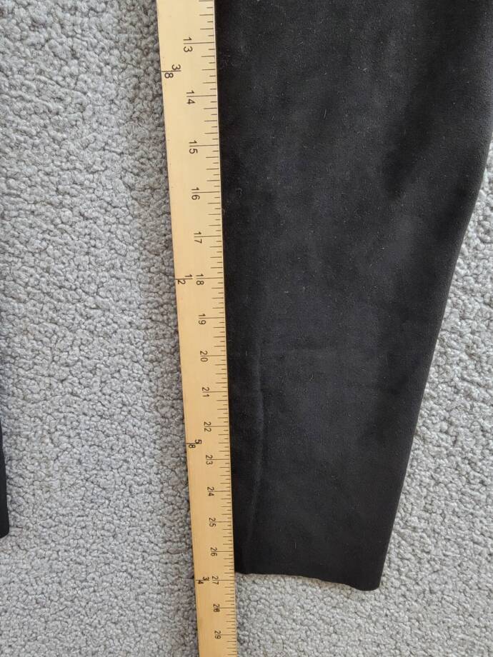 Splendid Faux Suede Leggings Women's Large Black Pull-On Style