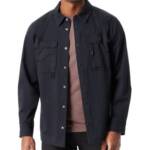 Bass Outdoor Relaxed Fit Stretch Worker Shirt Jacket Men's S Black Beauty L/S