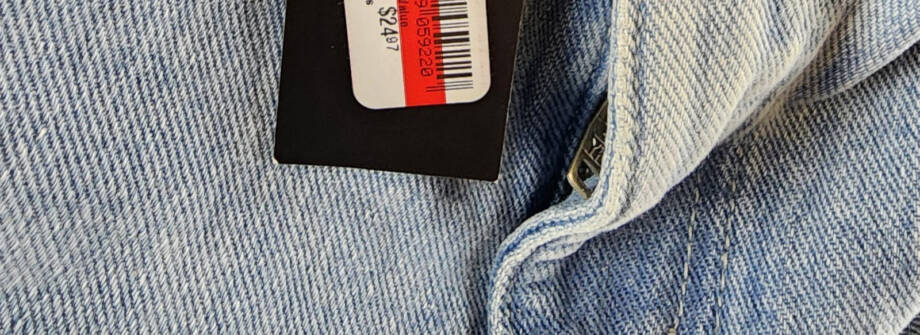 Gracia Straight Cut Midi Denim Skirt Women's L Blue Side Pockets Button Zip