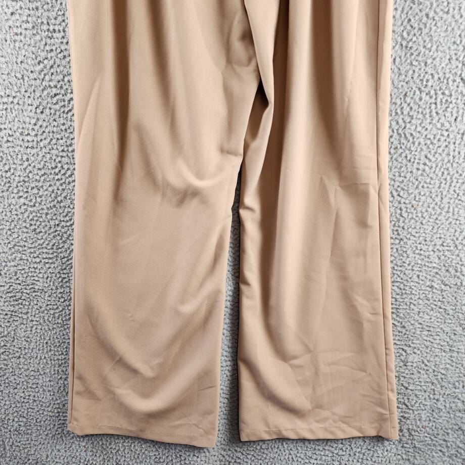 AQUA Pleated Front & Back Wide-Leg Ankle Pants Women's XL Coco Zipper Closure