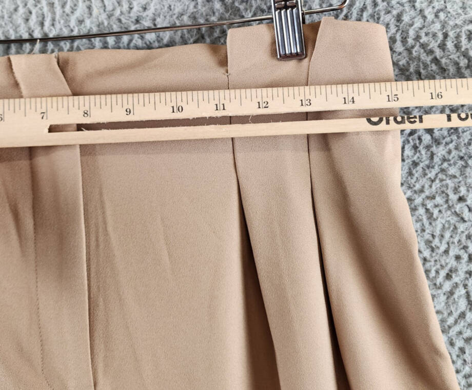 AQUA Pleated Front & Back Wide-Leg Ankle Pants Women's XL Coco Zipper Closure