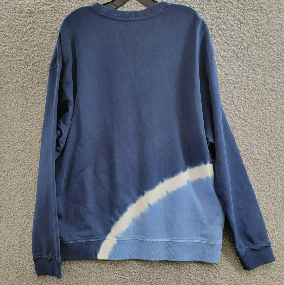 Scotch & Soda Placed Tie Dyed Sweatshirt Mens XL Navy Multi Crewneck Long Sleeve