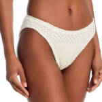 Beach Riot Kaylin Crocheted Bikini Bottoms Women's M White Elastic Waist Pull On