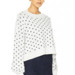Free People Heart Easy Street Crop Sweater Women's L Black Long Sleeve Pullover